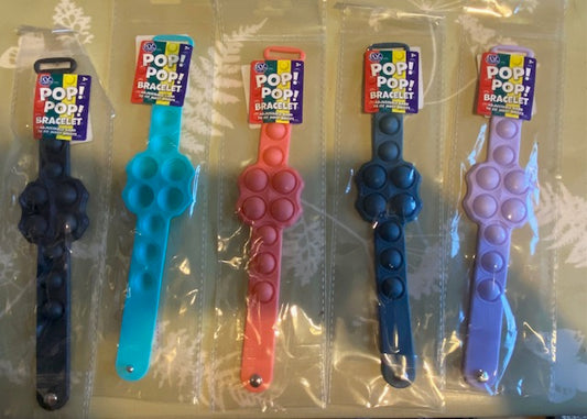 9 Bubble Fidget Popper Silicone Bracelet Sensory Toy