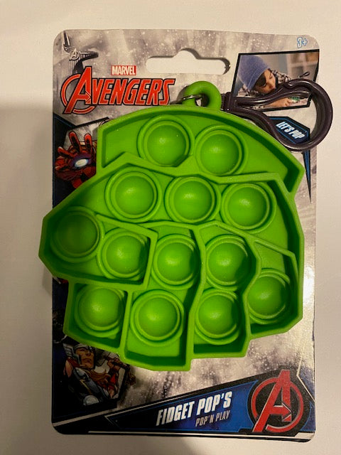 Marvel Assorted Fidget Pops Bag Clip